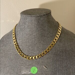 Miami Cuban style necklace. It is 14 k gold plated. Length:20mm